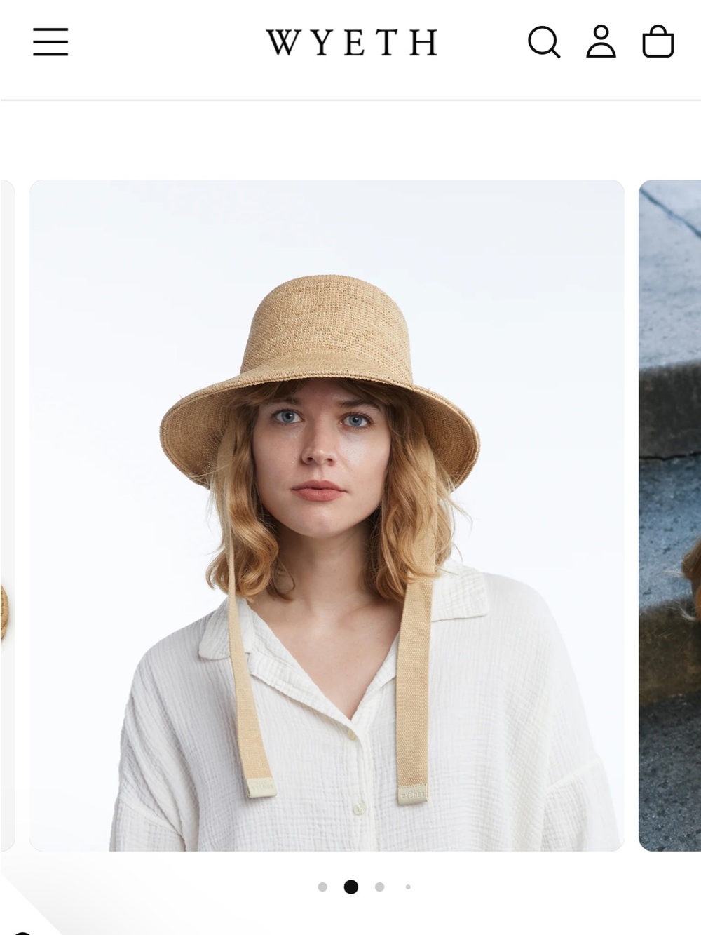 Wyeth Straw Sun Hat in Natural NWT - Picture 2 of 7